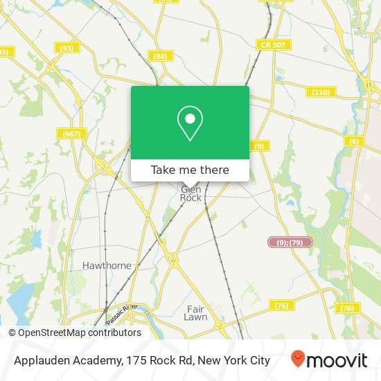 Mapa de Applauden Academy, 175 Rock Rd