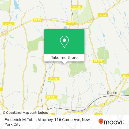 Frederick M Tobin Attorney, 116 Camp Ave map