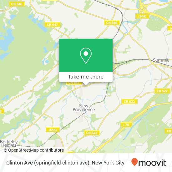 Clinton Ave (springfield clinton ave), New Providence, NJ 07974 map