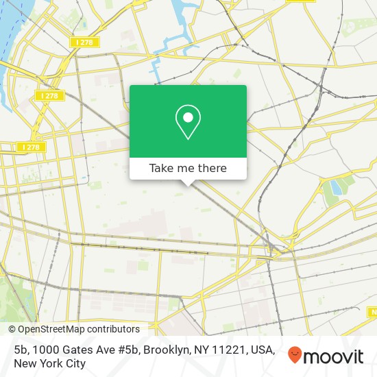 5b, 1000 Gates Ave #5b, Brooklyn, NY 11221, USA map