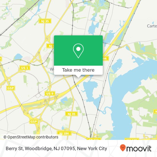 Mapa de Berry St, Woodbridge, NJ 07095