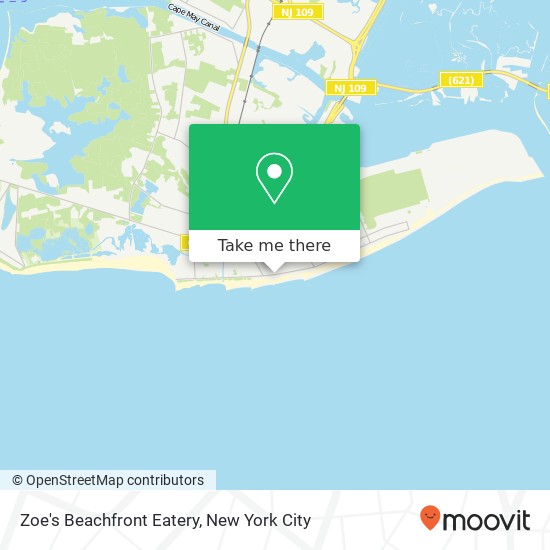 Zoe's Beachfront Eatery, 715 Beach Ave map