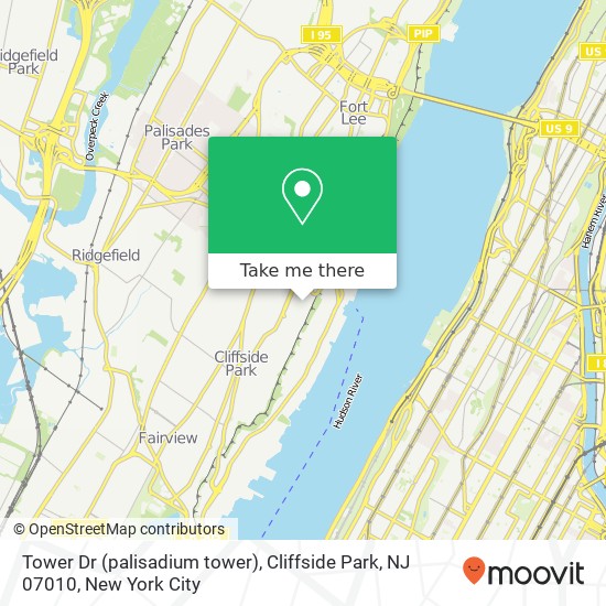 Tower Dr (palisadium tower), Cliffside Park, NJ 07010 map
