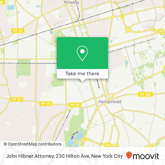 Mapa de John Hibner Attorney, 230 Hilton Ave