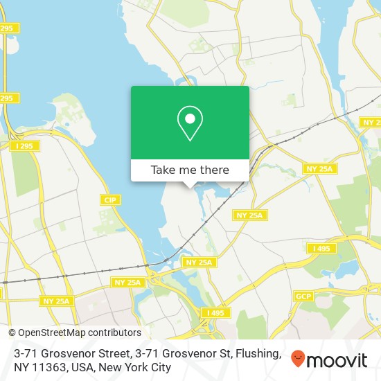 3-71 Grosvenor Street, 3-71 Grosvenor St, Flushing, NY 11363, USA map