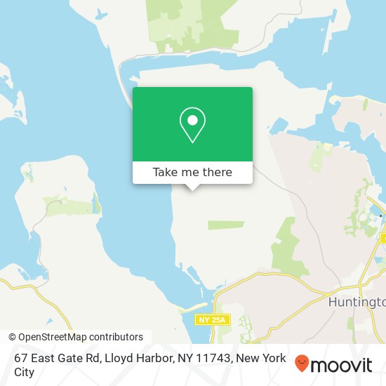 Mapa de 67 East Gate Rd, Lloyd Harbor, NY 11743
