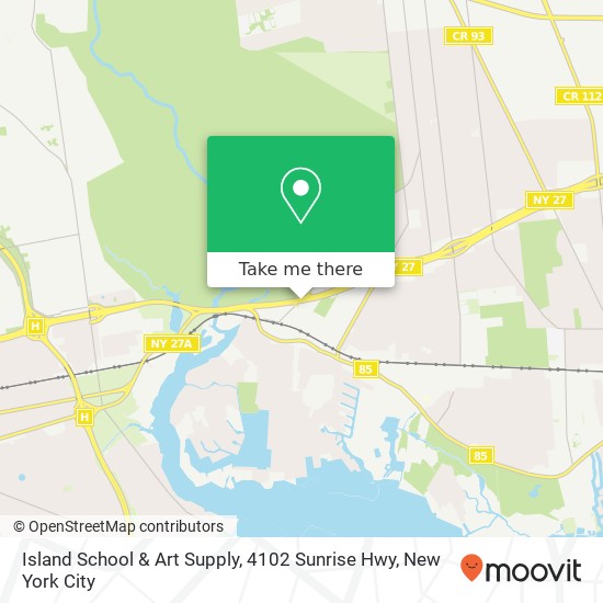 Mapa de Island School & Art Supply, 4102 Sunrise Hwy