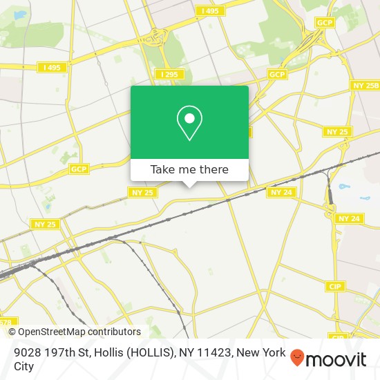9028 197th St, Hollis (HOLLIS), NY 11423 map