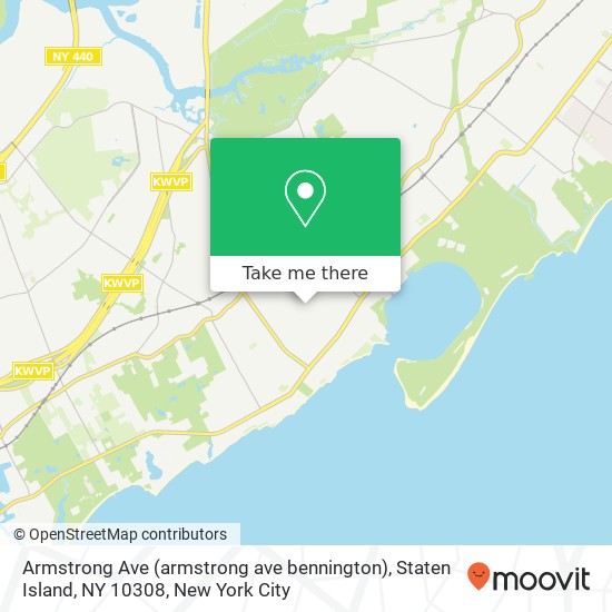 Mapa de Armstrong Ave (armstrong ave bennington), Staten Island, NY 10308