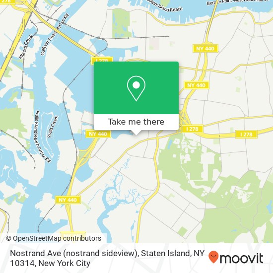 Mapa de Nostrand Ave (nostrand sideview), Staten Island, NY 10314