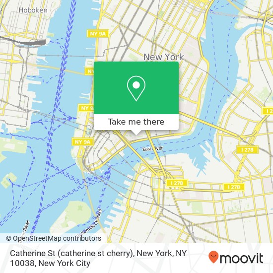 Catherine St (catherine st cherry), New York, NY 10038 map