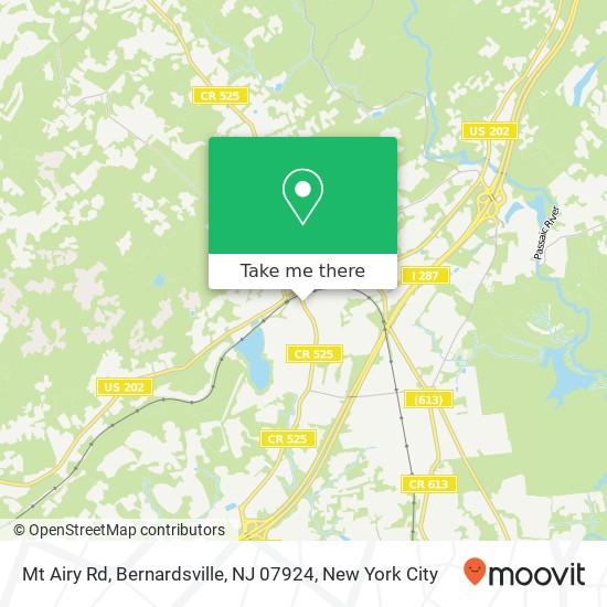 Mapa de Mt Airy Rd, Bernardsville, NJ 07924