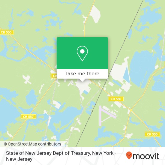 State of New Jersey Dept of Treasury map