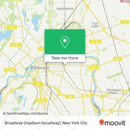 Broadway (madison broadway), Paterson, NJ 07514 map