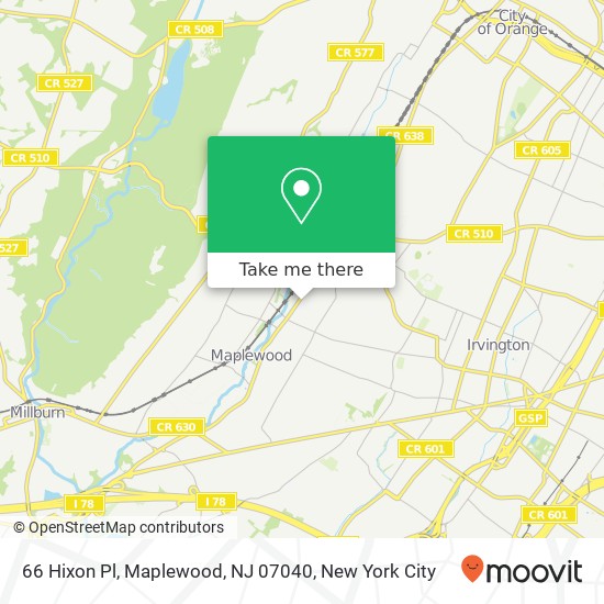 66 Hixon Pl, Maplewood, NJ 07040 map