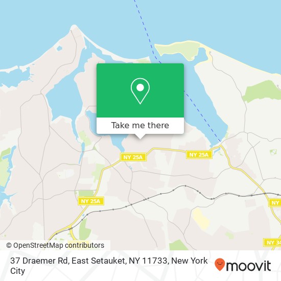 Mapa de 37 Draemer Rd, East Setauket, NY 11733