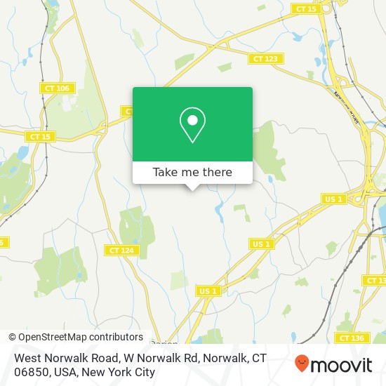 Mapa de West Norwalk Road, W Norwalk Rd, Norwalk, CT 06850, USA