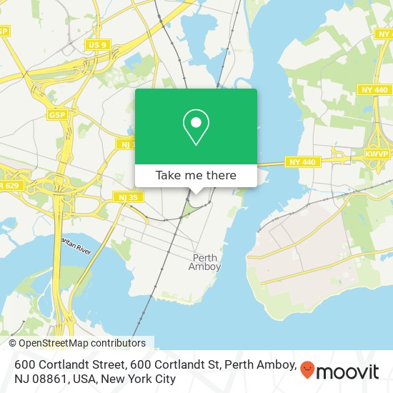 600 Cortlandt Street, 600 Cortlandt St, Perth Amboy, NJ 08861, USA map