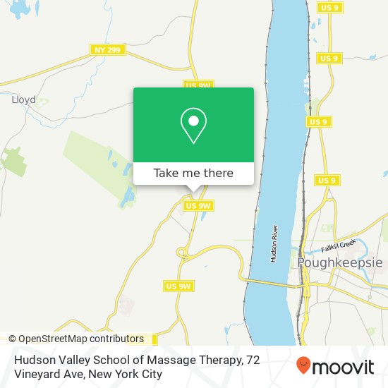Hudson Valley School of Massage Therapy, 72 Vineyard Ave map