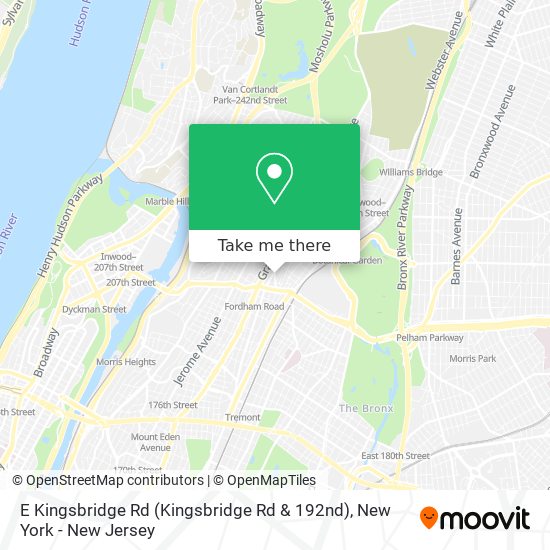 Mapa de E Kingsbridge Rd (Kingsbridge Rd & 192nd)