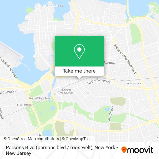Mapa de Parsons Blvd (parsons blvd / roosevelt)