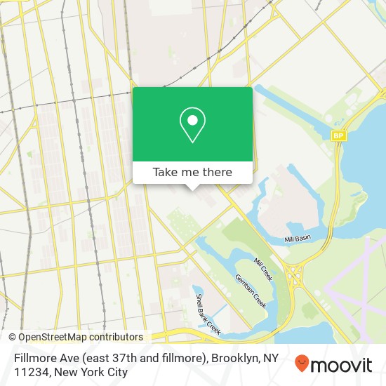 Mapa de Fillmore Ave (east 37th and fillmore), Brooklyn, NY 11234