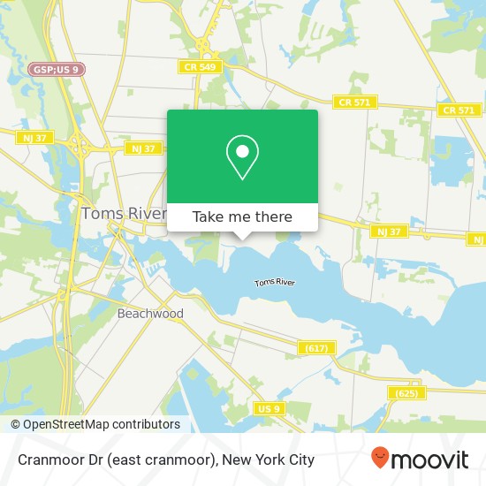 Cranmoor Dr (east cranmoor), Toms River, NJ 08753 map