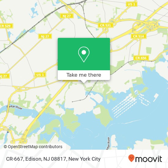 Mapa de CR-667, Edison, NJ 08817