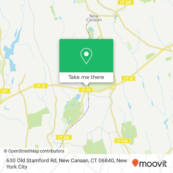 Mapa de 630 Old Stamford Rd, New Canaan, CT 06840