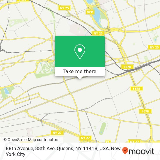 88th Avenue, 88th Ave, Queens, NY 11418, USA map