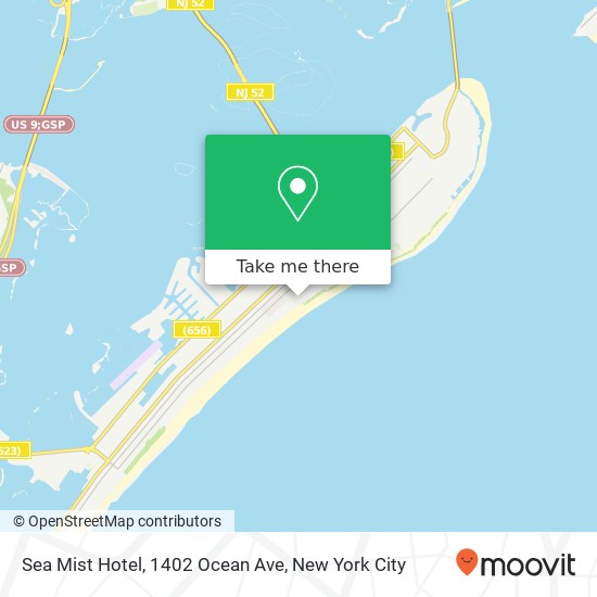 Sea Mist Hotel, 1402 Ocean Ave map
