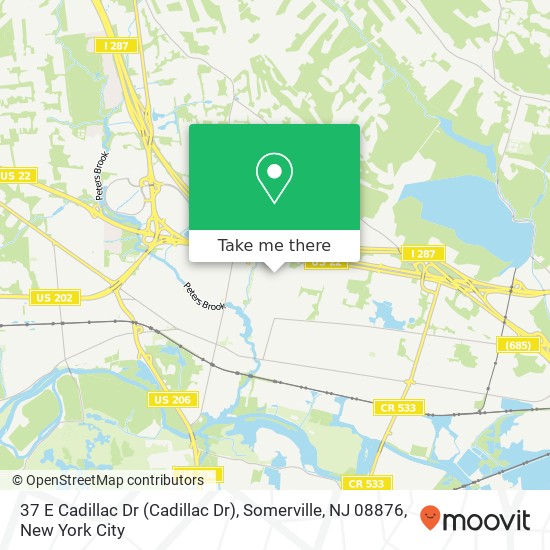 37 E Cadillac Dr (Cadillac Dr), Somerville, NJ 08876 map