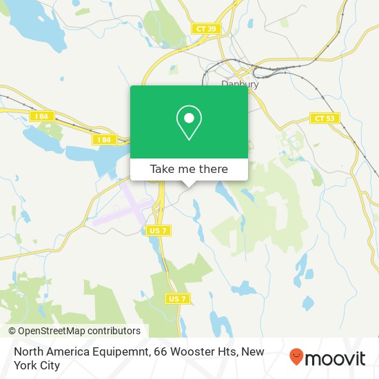 Mapa de North America Equipemnt, 66 Wooster Hts