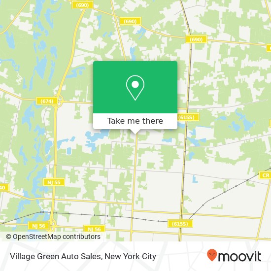 Mapa de Village Green Auto Sales, 1764 N Delsea Dr