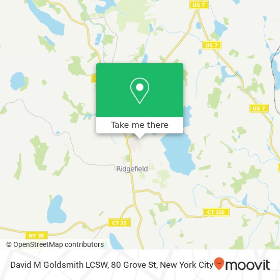 Mapa de David M Goldsmith LCSW, 80 Grove St