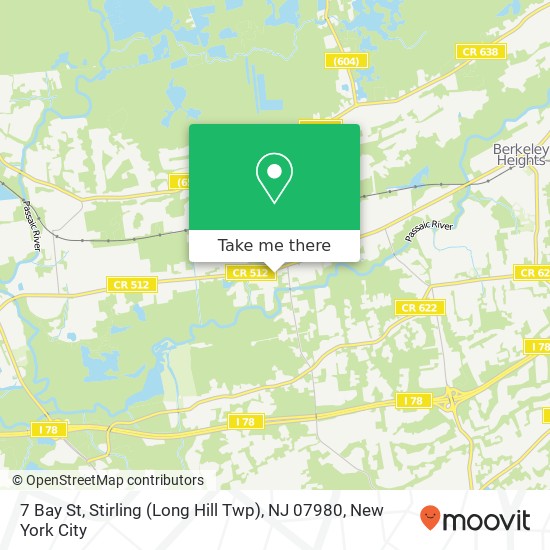 7 Bay St, Stirling (Long Hill Twp), NJ 07980 map