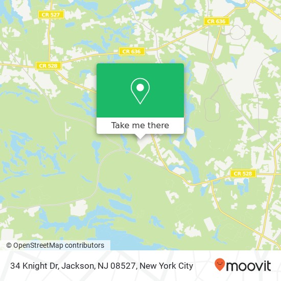Mapa de 34 Knight Dr, Jackson, NJ 08527