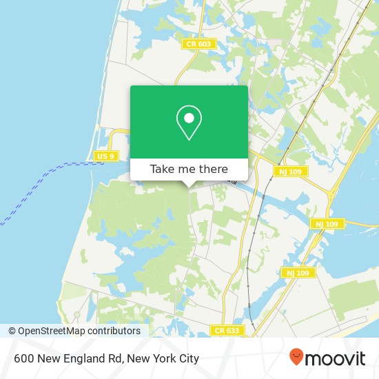 Mapa de 600 New England Rd, Cape May (CAPE MAY), NJ 08204