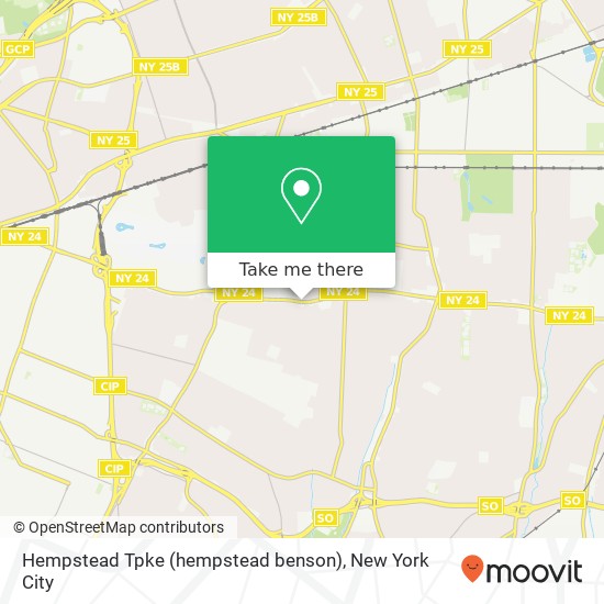 Mapa de Hempstead Tpke (hempstead benson), Elmont (Hempstead), NY 11003