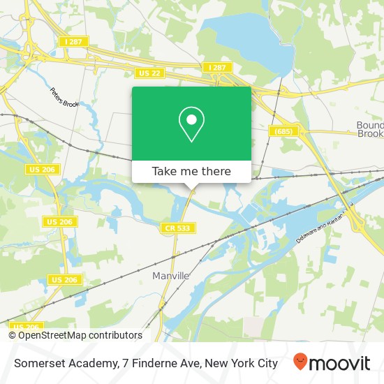 Mapa de Somerset Academy, 7 Finderne Ave