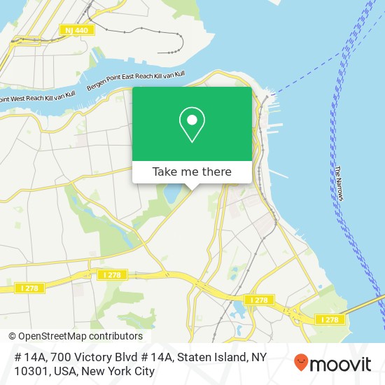 # 14A, 700 Victory Blvd # 14A, Staten Island, NY 10301, USA map