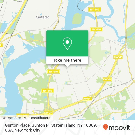 Mapa de Gunton Place, Gunton Pl, Staten Island, NY 10309, USA