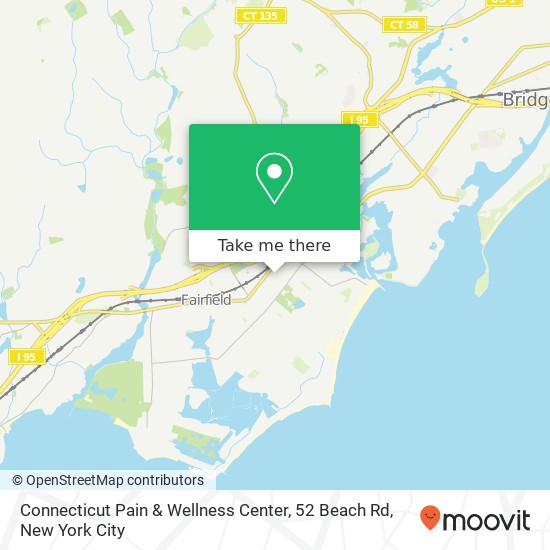 Mapa de Connecticut Pain & Wellness Center, 52 Beach Rd