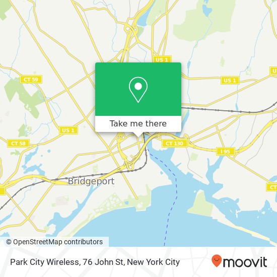 Mapa de Park City Wireless, 76 John St