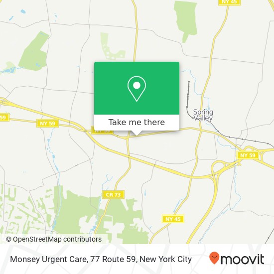 Monsey Urgent Care, 77 Route 59 map