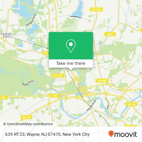 Mapa de 639 RT-23, Wayne, NJ 07470