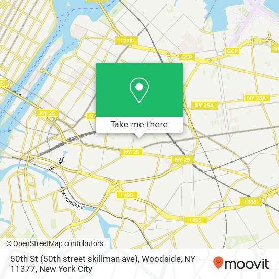 Mapa de 50th St (50th street skillman ave), Woodside, NY 11377