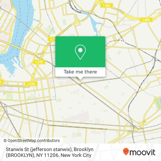 Stanwix St (jefferson stanwix), Brooklyn (BROOKLYN), NY 11206 map