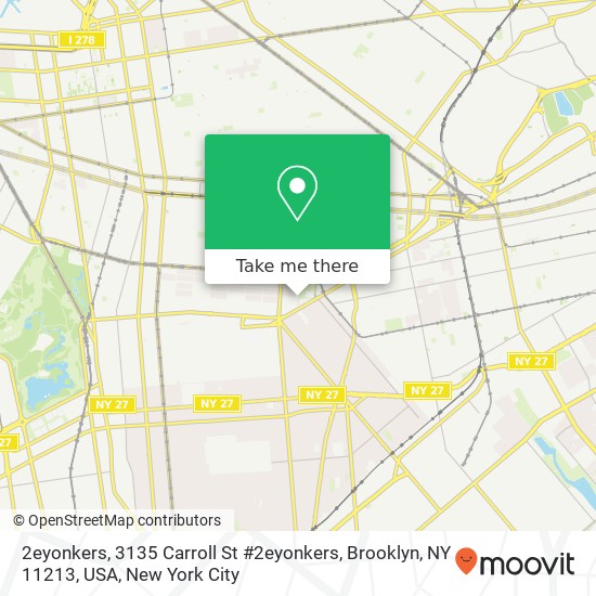 Mapa de 2eyonkers, 3135 Carroll St #2eyonkers, Brooklyn, NY 11213, USA