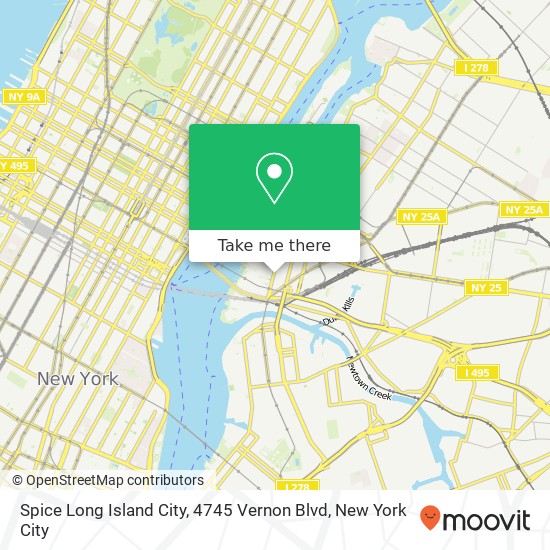 Mapa de Spice Long Island City, 4745 Vernon Blvd